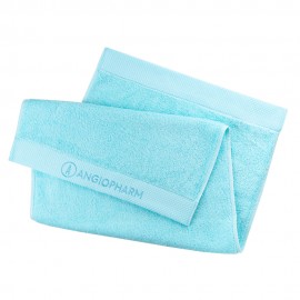 ПОЛОТЕНЦЕ БРЕНДИРОВАННОЕ ANGIOPHARM, ГОЛУБОЕ, 40Х80СМ