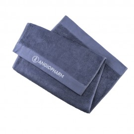 ПОЛОТЕНЦЕ БРЕНДИРОВАННОЕ ANGIOPHARM, СЕРОЕ, 70Х140СМ